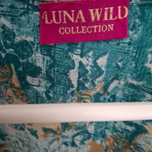 Luna Wild Turquoise Short Duster Kimono - Picture 2 of 6